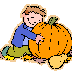 kid halloween pumpkin